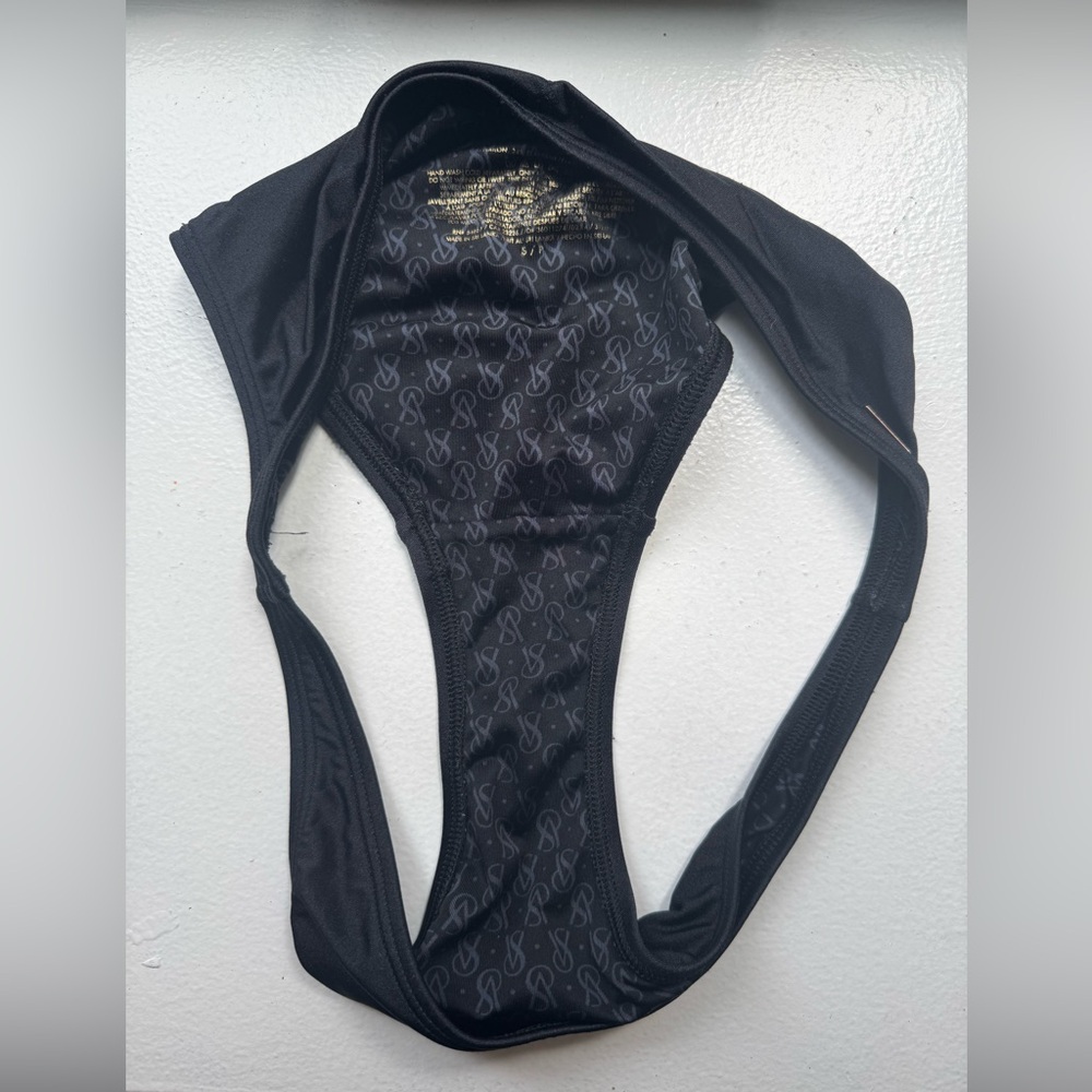 Victoria’s Secret Ruched Cheeky Bikini Bottoms – Black – Size Small - Picture 5 of 8